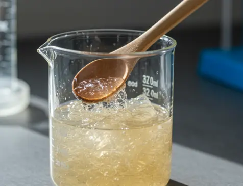 Nutraceutical dietary fiber forming viscous gel when mixed with water for supplement formulation.